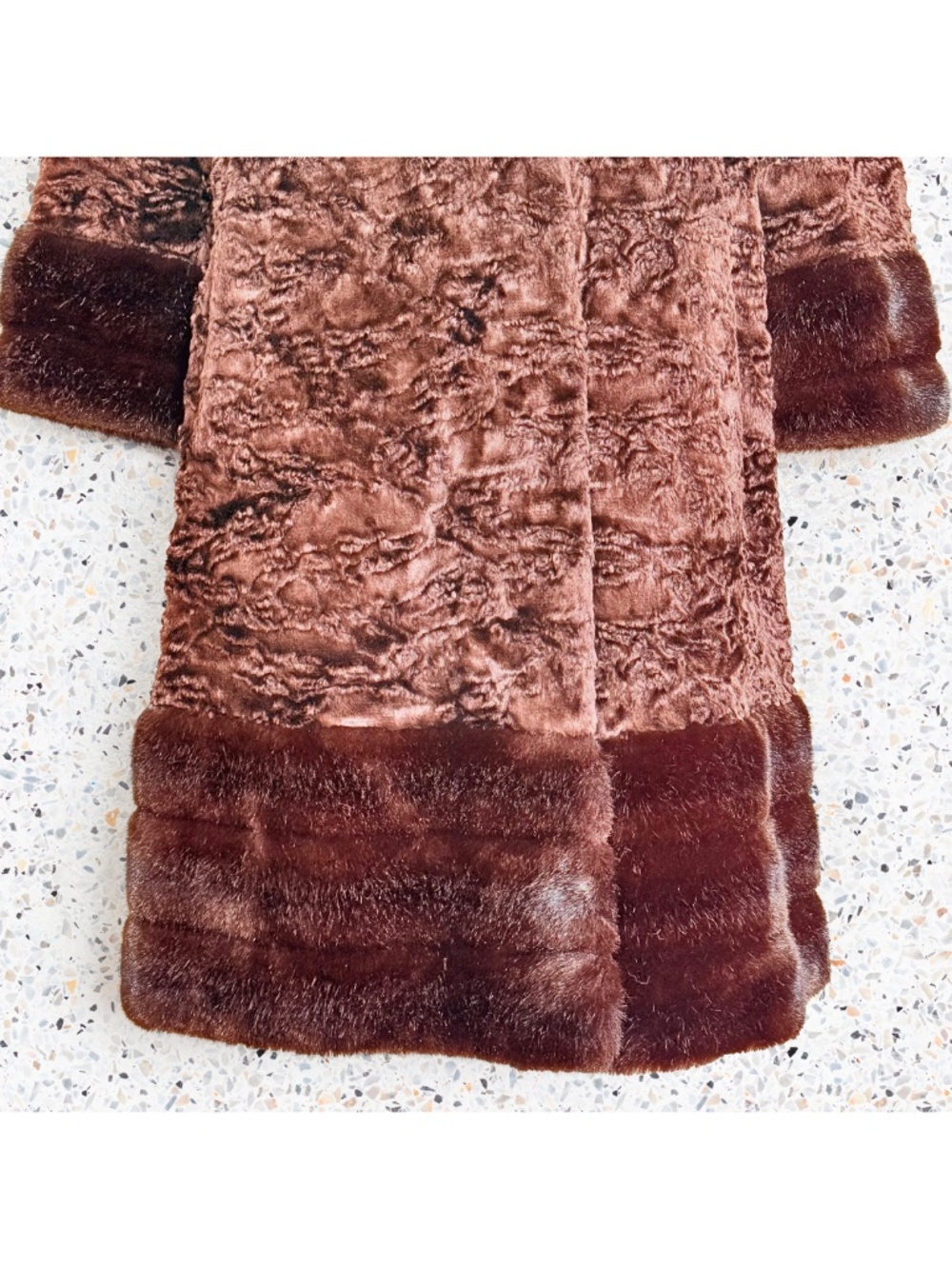 VTG 70s MCM Penny Lane Brown Faux Fur Mouton Mobwife Mod Hippie Bohemian Coat S - Picture 6 of 17